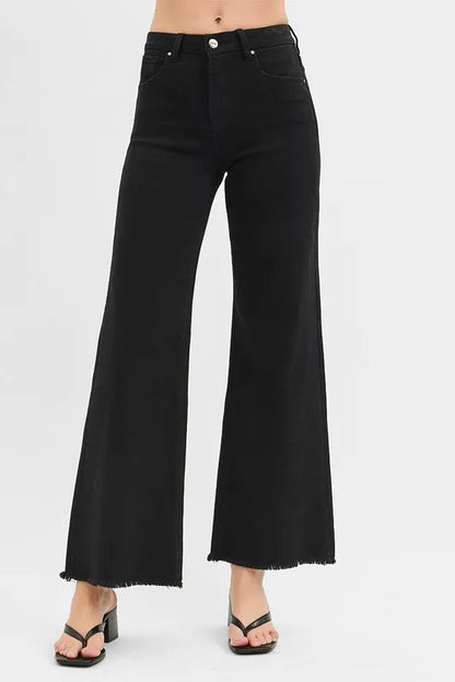 RISEN Full Size Tummy Control High Rise Wide Jeans Plus Size - Premium Women / Jeans & Denim from Trendsi - Just $58.99! Shop now at Handbags Specialist Headquarter