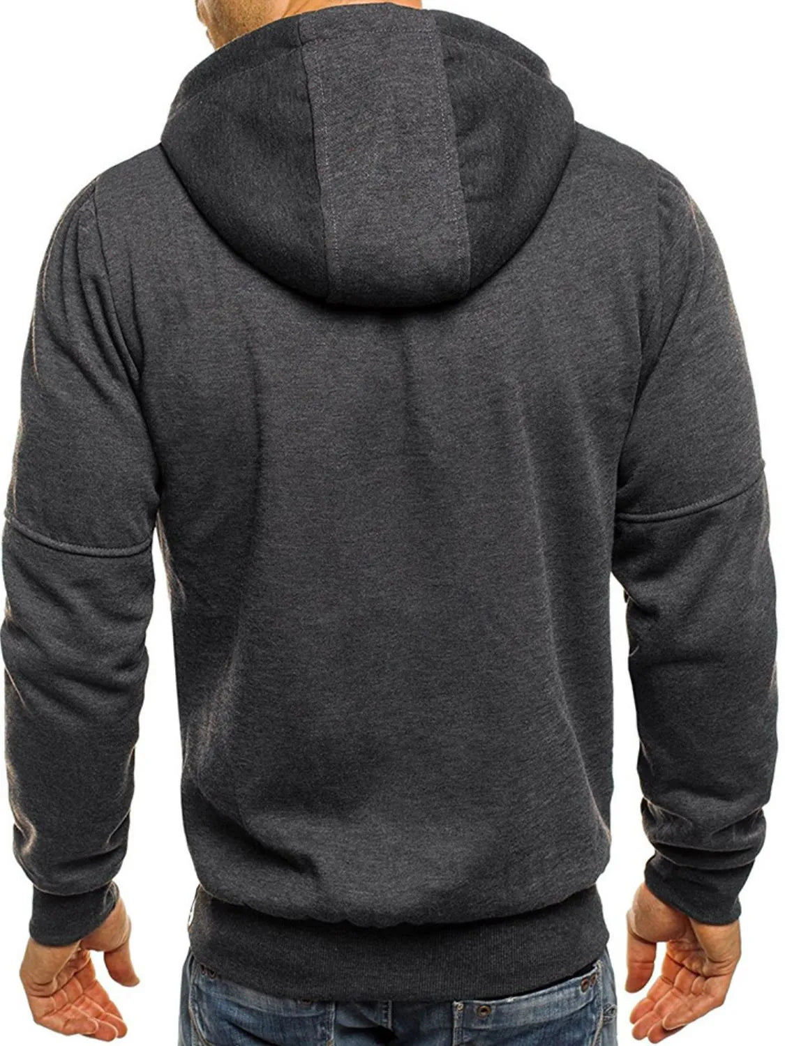 Men's Full Size Zip Up Long Sleeve Hoodie Plus Size - Premium  from Trendsi - Just $22.30! Shop now at Handbags Specialist Headquarter