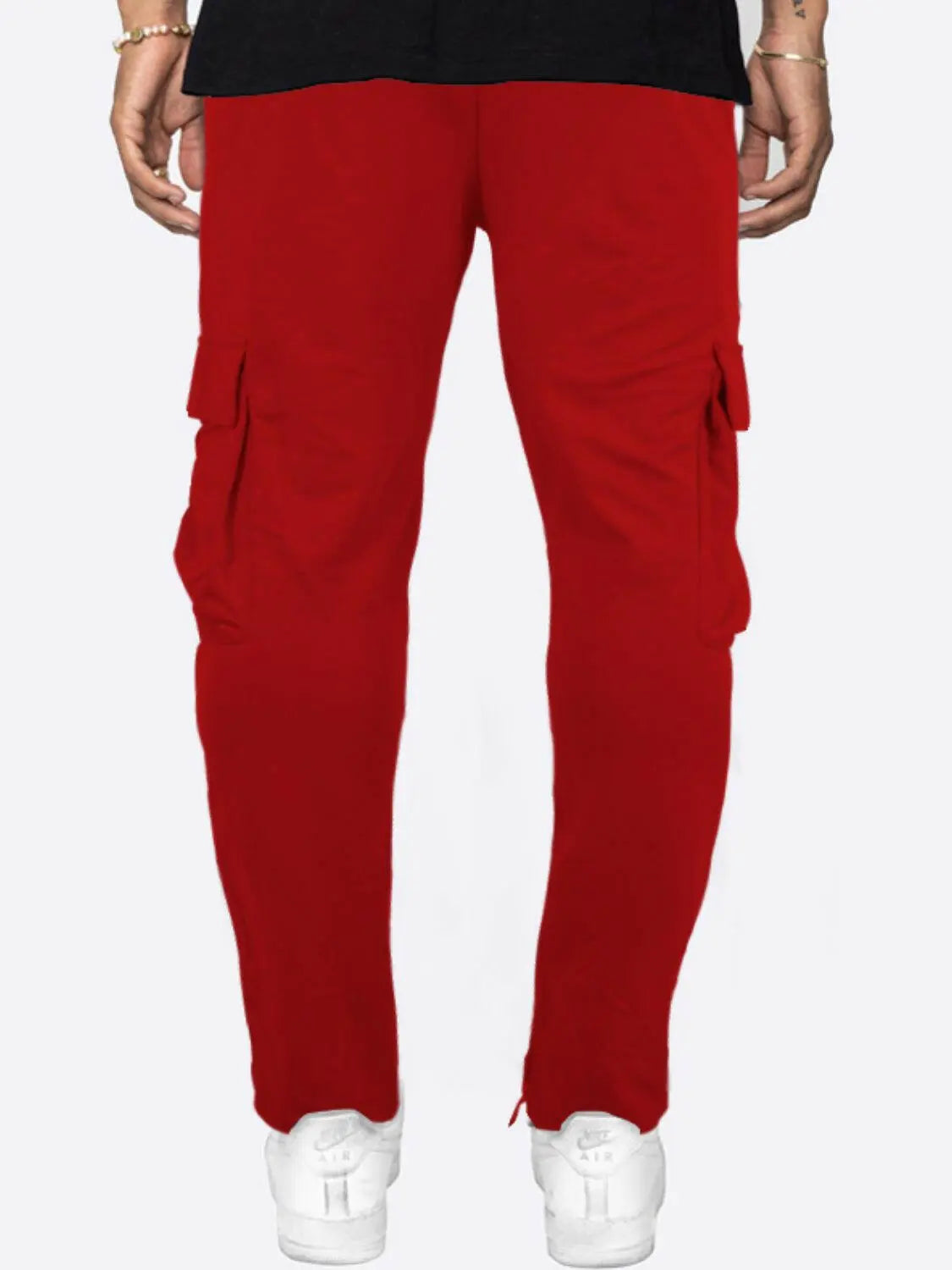 Men's Plus Size Solid Cargo Pants.