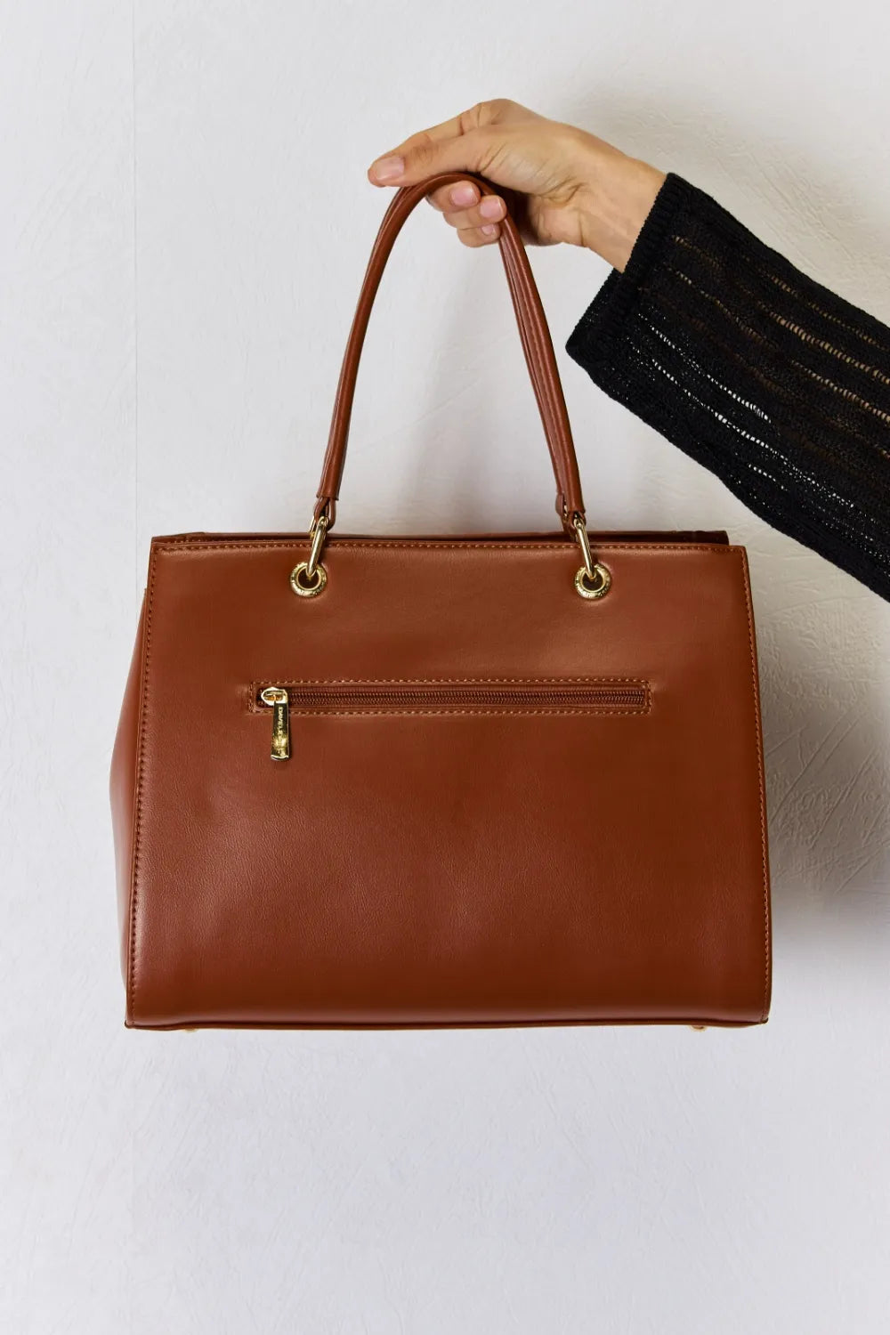 David Jones Texture PU Leather Handbag - Premium Handbags from Trendsi - Just $52.99! Shop now at Handbags Specialist Headquarter