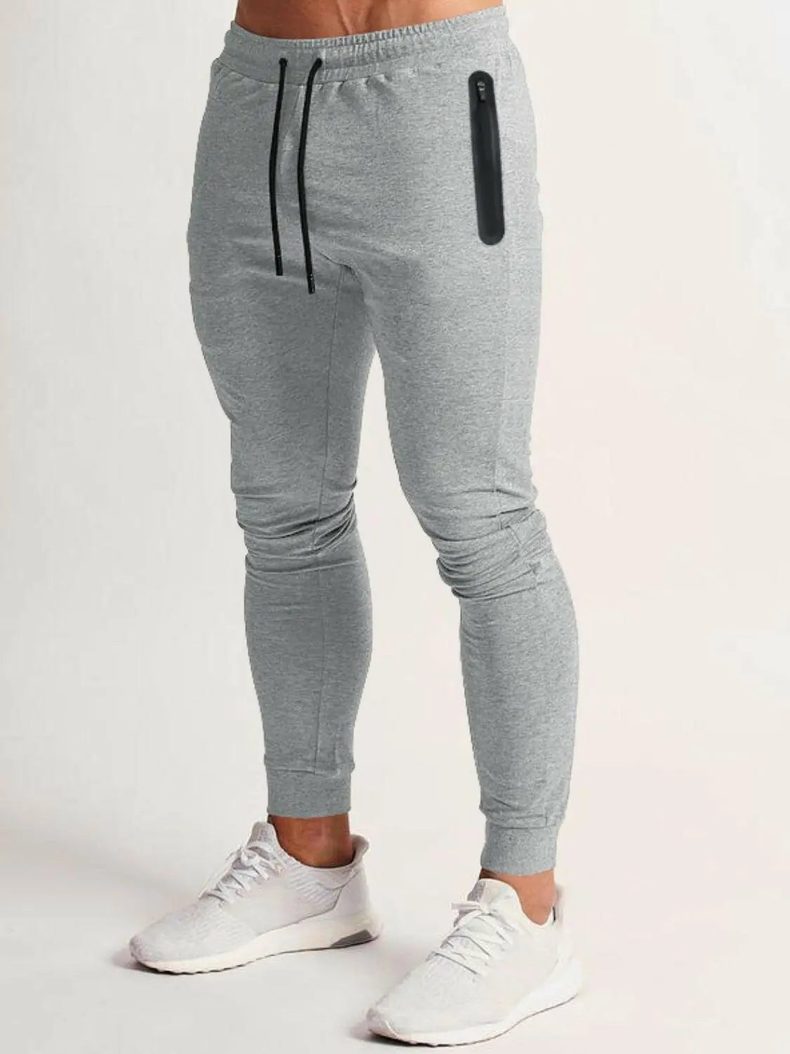 Men's Full Size Drawstring Pants with Pockets Plus Size.