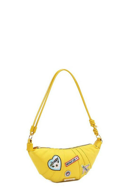 Nicole Lee USA Color Patch Croissant Bag.