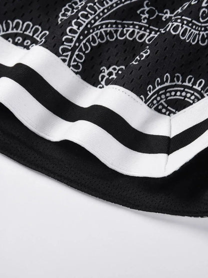 Men's Drawstring Printed Shorts.