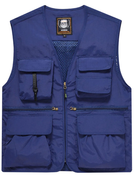 Men's Plus Size Zip Up Vest - Premium  from Trendsi - Just $46.12! Shop now at Handbags Specialist Headquarter