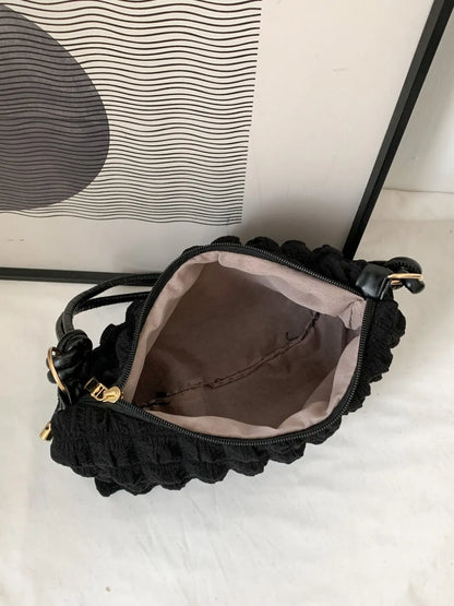 Quilted Bubble Textured Shoulder Bag.