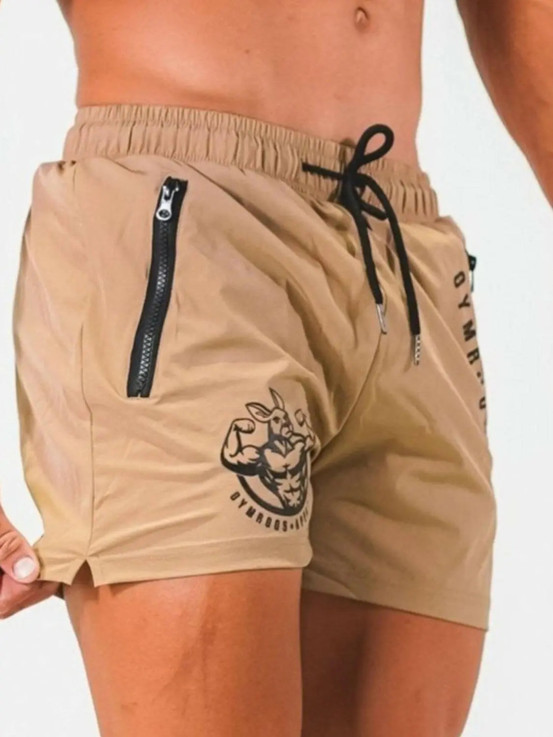 Men's Plus Size Drawstring Waist Shorts.