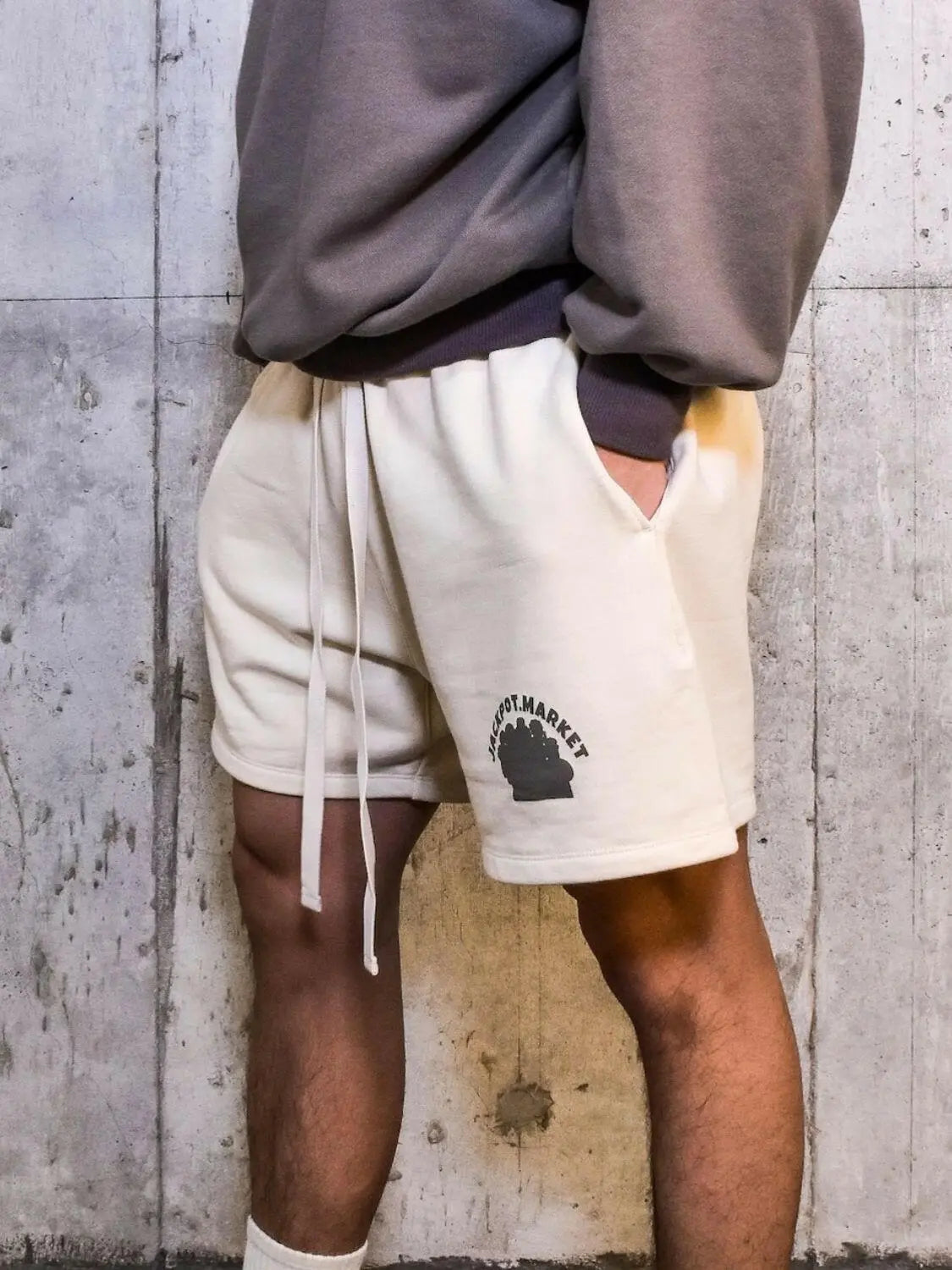 Men's Plus Size Drawstring Shorts with Pockets.