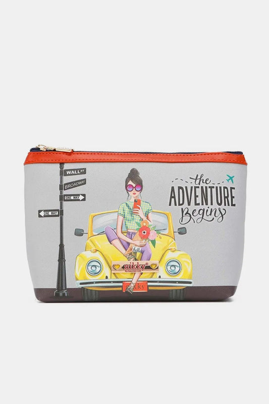 Nicole Lee USA Printed Large Cosmetic Pouch - Premium Tote Bag from Trendsi - Just $39.99! Shop now at Handbags Specialist Headquarter