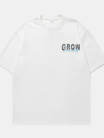 Men's Plus Size Letter Graphic Round Neck Half Sleeve T-Shirt - Premium Men's T Shirt from Trendsi - Just $27.88! Shop now at Handbags Specialist Headquarter