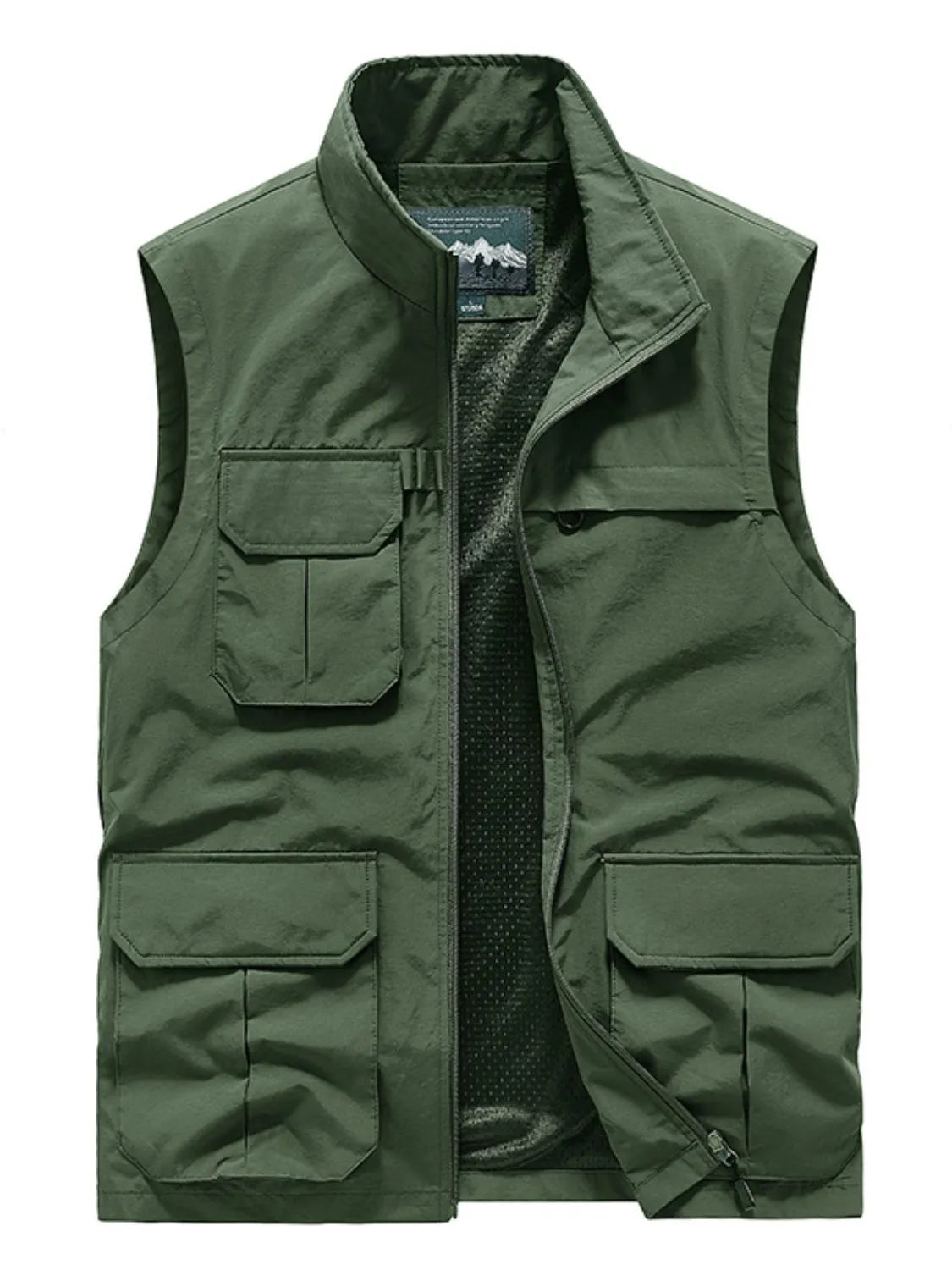 Men's Plus Size Zip Up Vest - Premium  from Trendsi - Just $48.68! Shop now at Handbags Specialist Headquarter