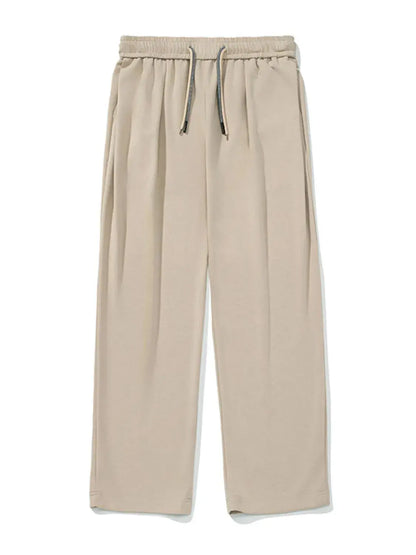 Men's Plus Size Drawstring Wide Leg Pants.