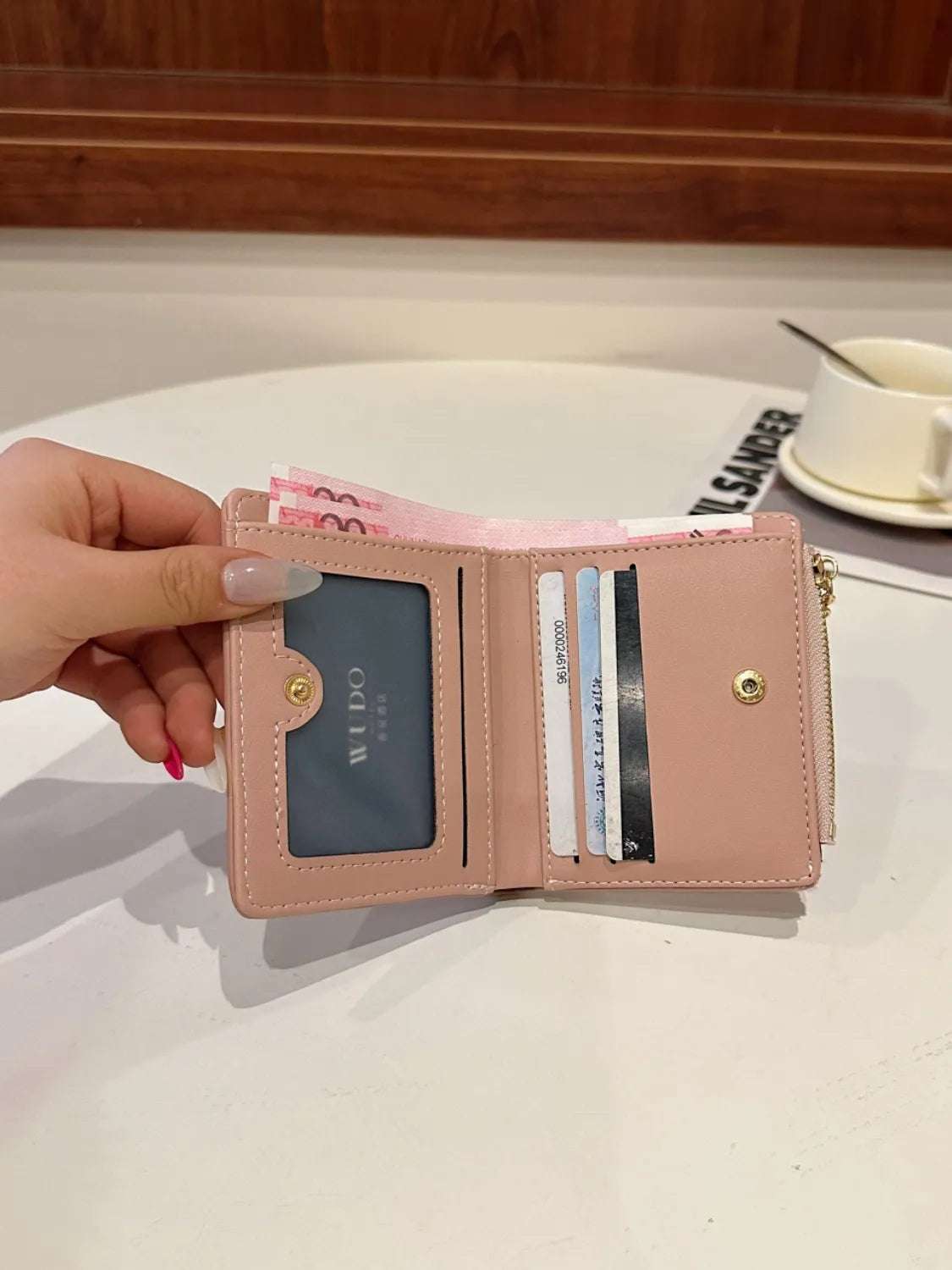 PU Leather Color Block Wallet - Premium Wallet from Trendsi - Just $27.99! Shop now at Handbags Specialist Headquarter