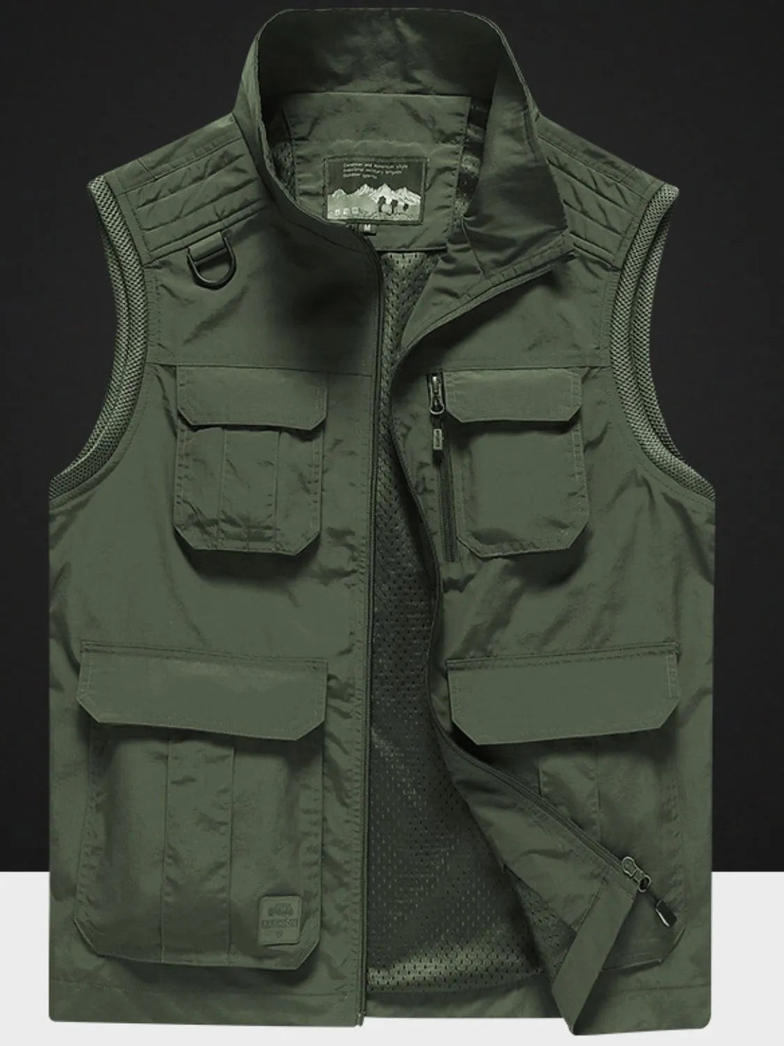 Men's Plus Size Zip Up Vest with Pockets - Premium  from Trendsi - Just $48.52! Shop now at Handbags Specialist Headquarter
