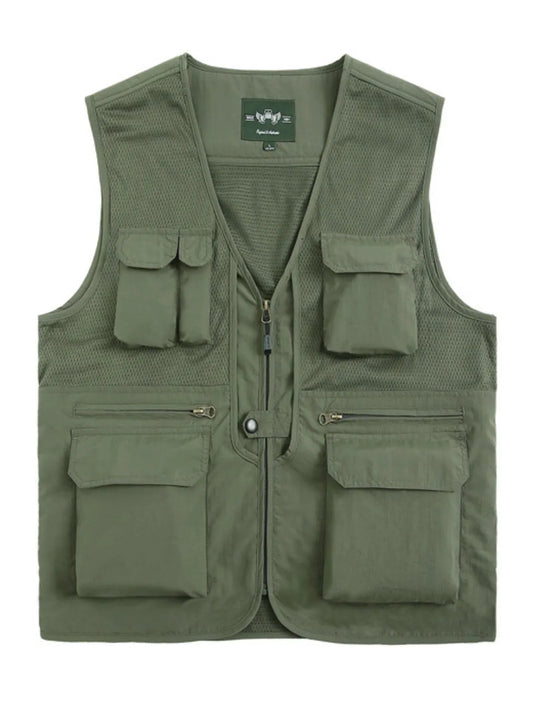 Men's Plus Size Zip Up Vest - Premium  from Trendsi - Just $49.92! Shop now at Handbags Specialist Headquarter