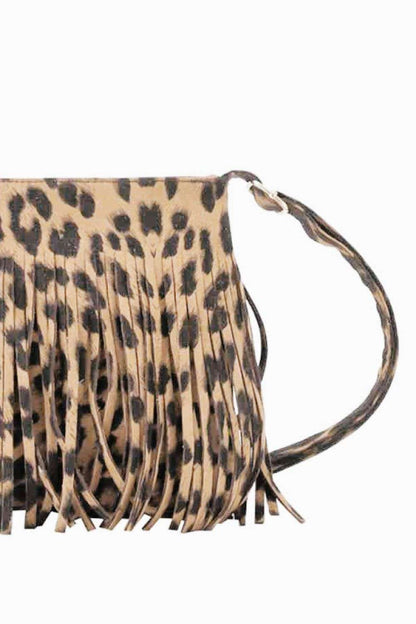 Adored PU Leather Crossbody Bag with Fringe - Premium Crossbody Bag from Trendsi - Just $26.99! Shop now at Handbags Specialist Headquarter