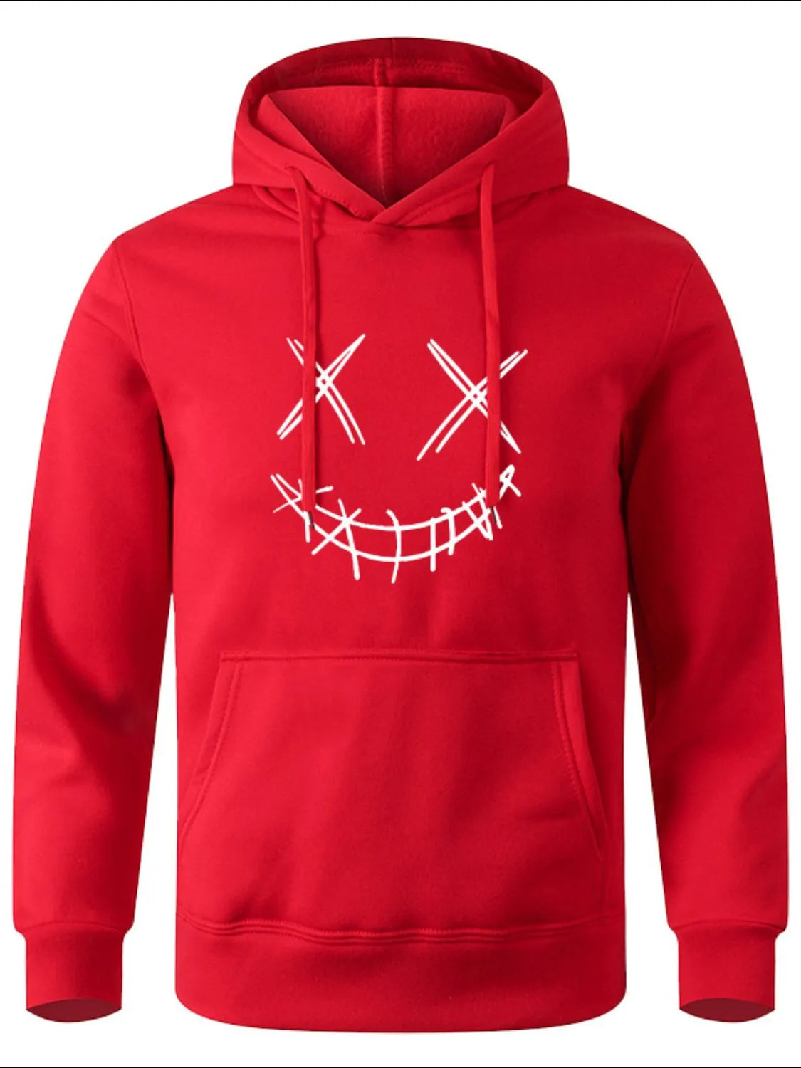 Men's Full Size Drawstring Graphic Long Sleeve Hoodie Plus Size - Premium Men's Sweatshirts from Trendsi - Just $22.56! Shop now at Handbags Specialist Headquarter