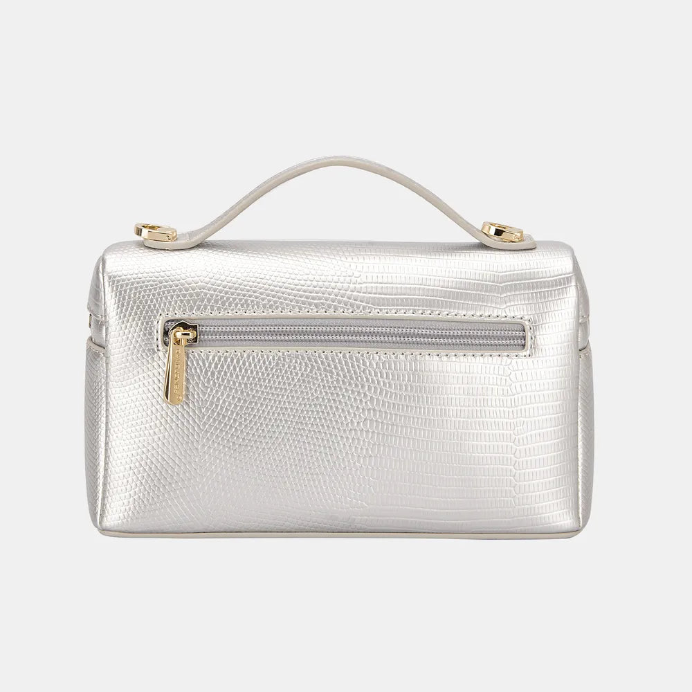 David Jones Texture PU Leather Handbag - Premium Handbags from Trendsi - Just $37.99! Shop now at Handbags Specialist Headquarter