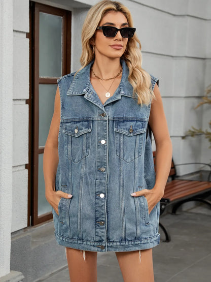 US Flag Button Up Denim Jacket - Premium Women / Jeans & Denim from Trendsi - Just $43.46! Shop now at Handbags Specialist Headquarter