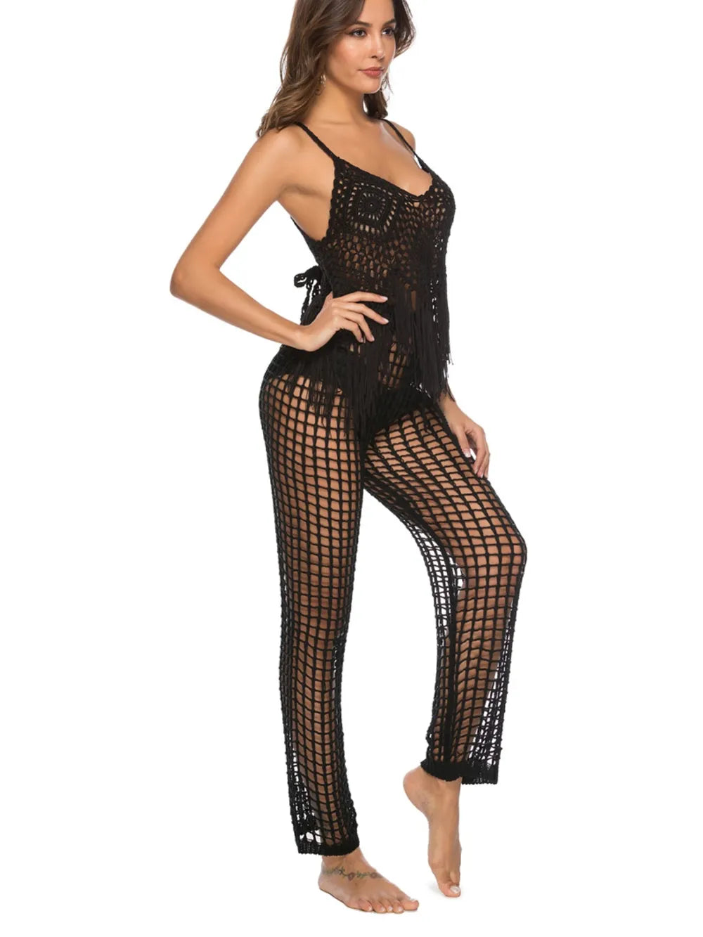 Cutout High Waist Swim Pants - Premium Bottoms from Trendsi - Just $25! Shop now at Handbags Specialist Headquarter