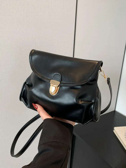 PU Leather Adjustable Strap Crossbody Bag - Premium Crossbody Bag from Trendsi - Just $18.99! Shop now at Handbags Specialist Headquarter