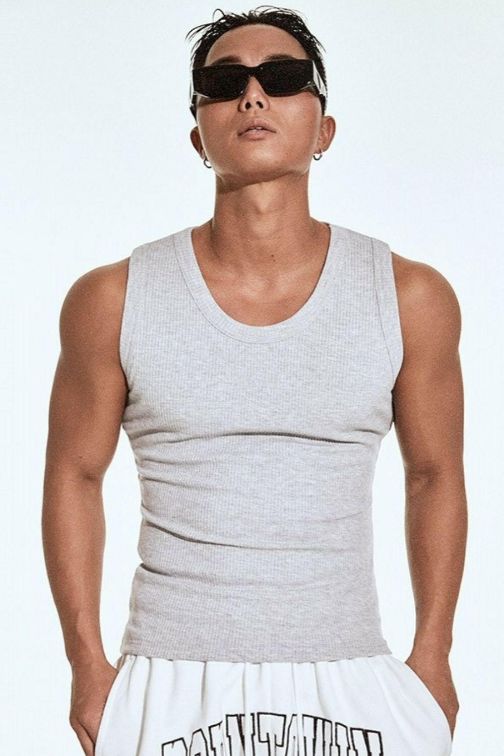 Men's Plus Size Round Neck Tank.