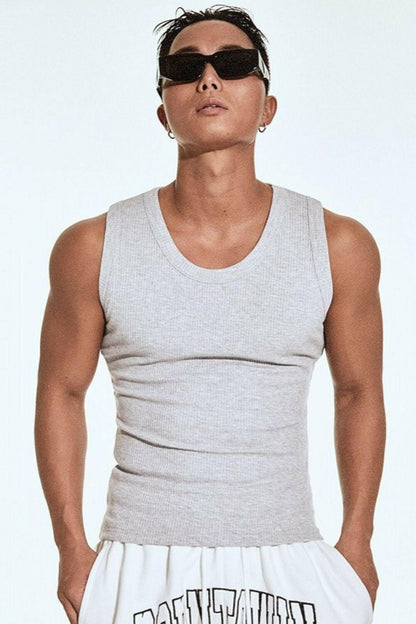 Men's Plus Size Round Neck Tank.