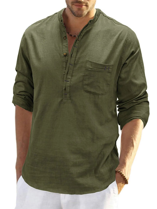 Men's Basic style Button Detail Polo - Premium Men's Polo shirt from Trendsi - Just $41.99! Shop now at Handbags Specialist Headquarter
