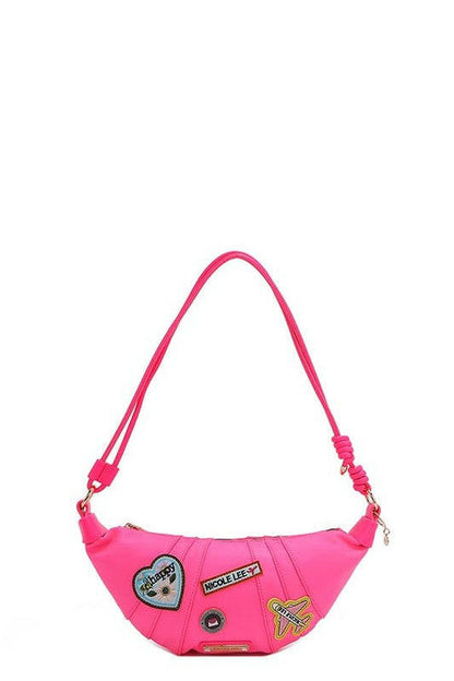 Nicole Lee USA Color Patch Croissant Bag.