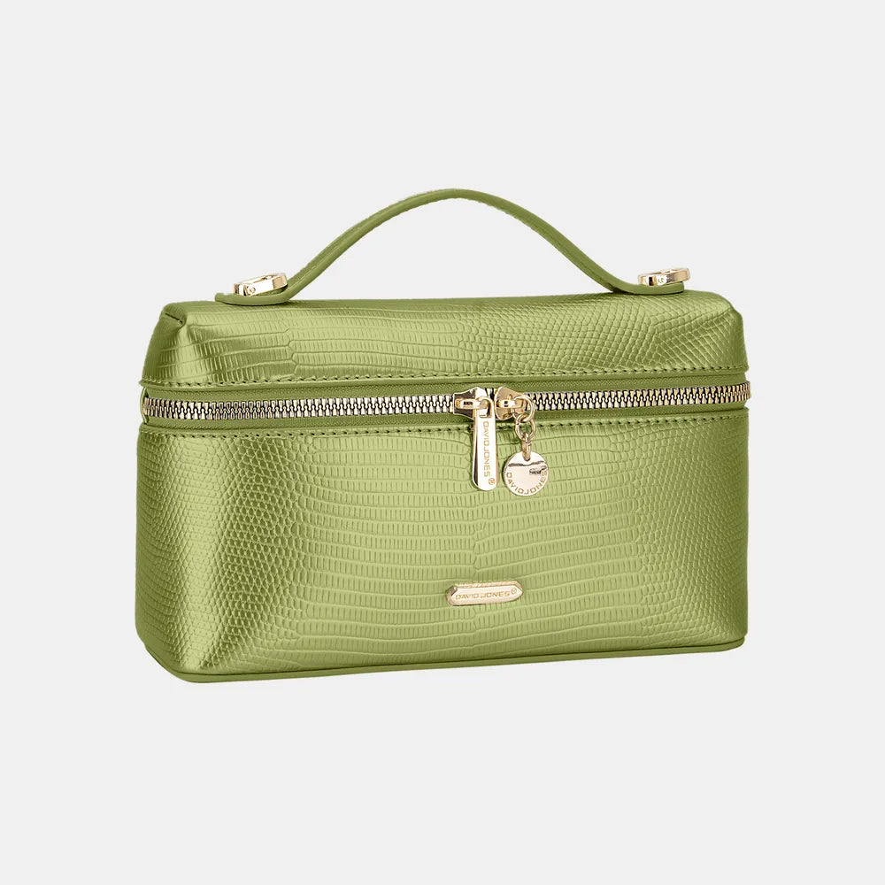 David Jones Texture PU Leather Handbag - Premium Handbags from Trendsi - Just $37.99! Shop now at Handbags Specialist Headquarter