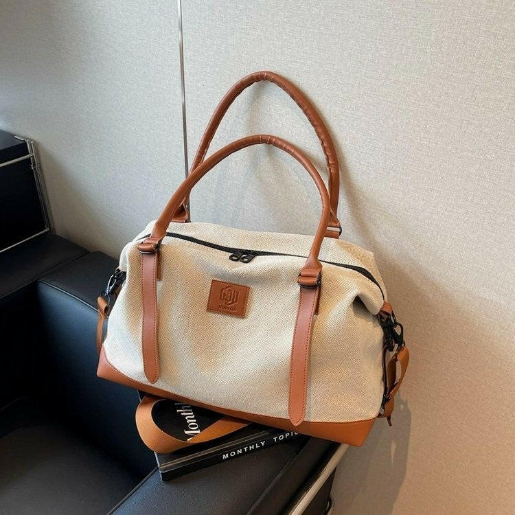 Contrast Travel Bag - Premium Luggage Travel Bags from Trendsi - Just $36.99! Shop now at Handbags Specialist Headquarter