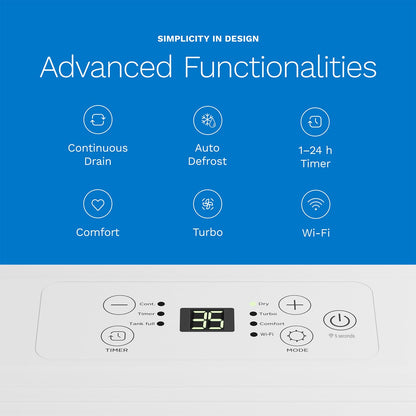 hOmeLabs Smart 50 Pint Dehumidifier 7000 Sq Ft