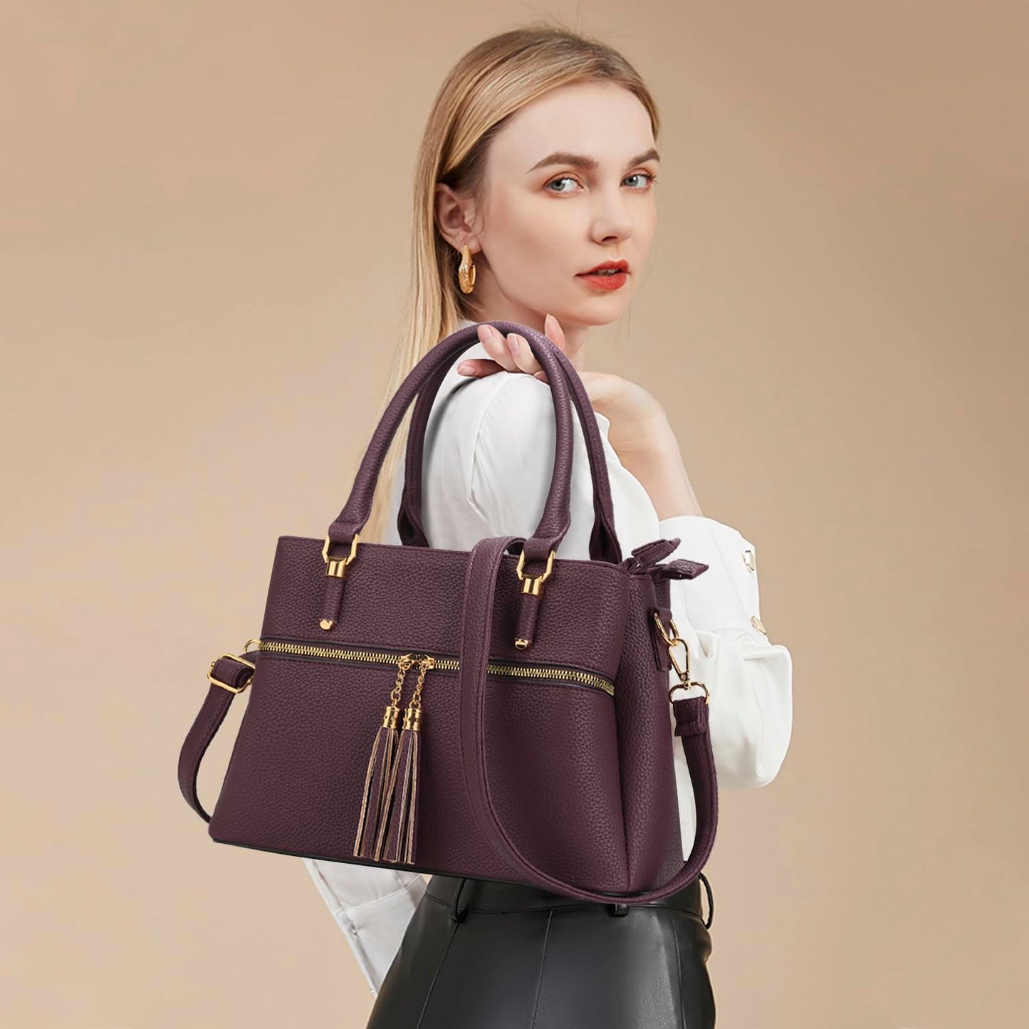 Luxe Leather Satchel & Crossbody Bags
