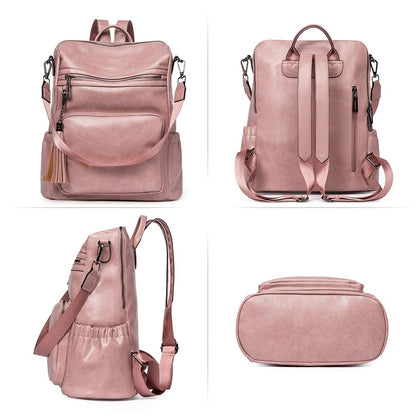 CLUCI Luxe Convertible Leather Backpack Purse