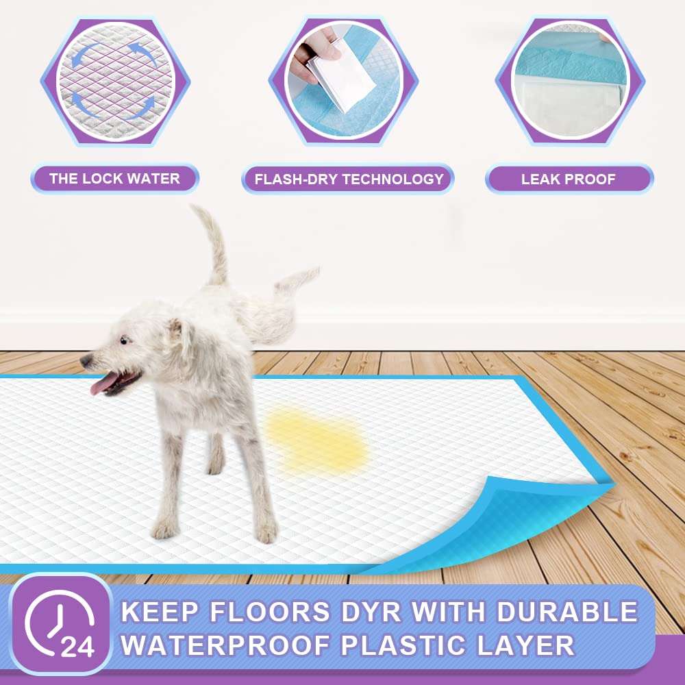 Puppy Pee Pro Pads - 100 Count Super Absorbent Set