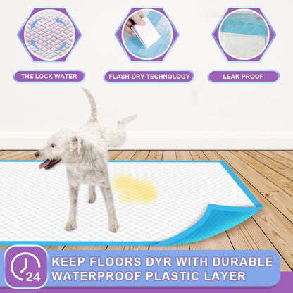 Puppy Pee Pro Pads - 100 Count Super Absorbent Set