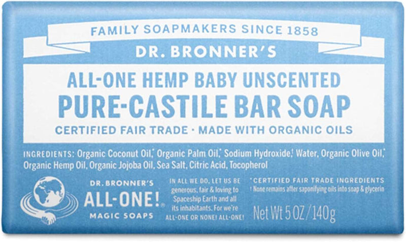 Dr. Bronner’s - Pure-Castile Bar Soap (Tea Tree, 5 ounce) - Made with Organic Oils, For Face, Body, Hair and Dandruff, Gentle on Acne-Prone Skin, Biodegradable, Vegan, Non-GMO - Premium Body Wash from Visit the Dr. Bronner's Store - Just $6.99! Shop now at Handbags Specialist Headquarter