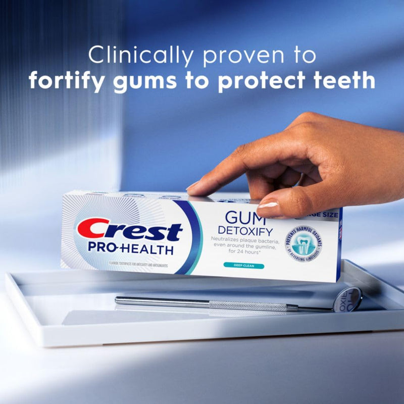Crest Pro-Health Gum Detoxify Deep Clean Toothpaste 4.8 oz Pack of 3 - Anticavity, Antibacterial Flouride Toothpaste, Clinically Proven, Gum and Enamel Protection, Plaque Control - Premium Health Care from Brand: Crest - Just $31.99! Shop now at Handbags Specialist Headquarter