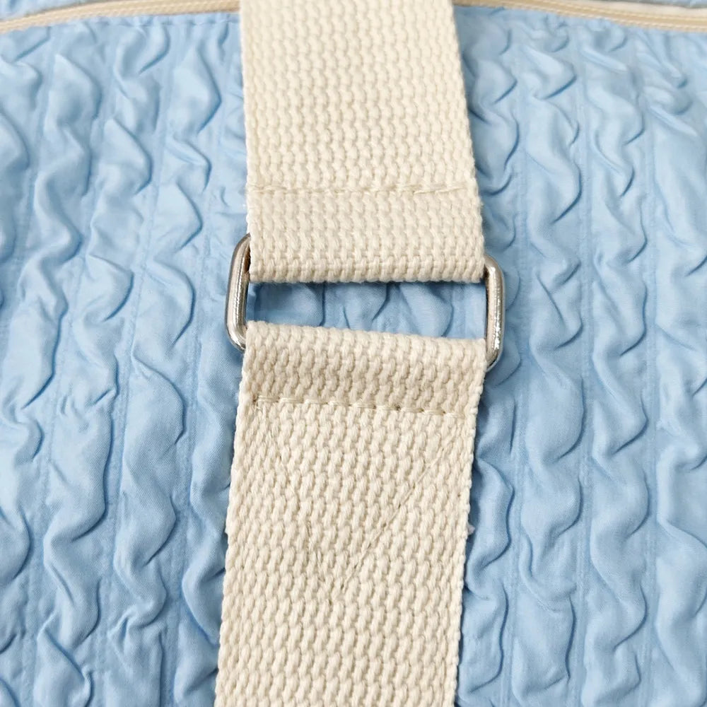 Textured Nylon Travel Bag - Premium travel-bag from Trendsi - Just $44.99! Shop now at Handbags Specialist Headquarter