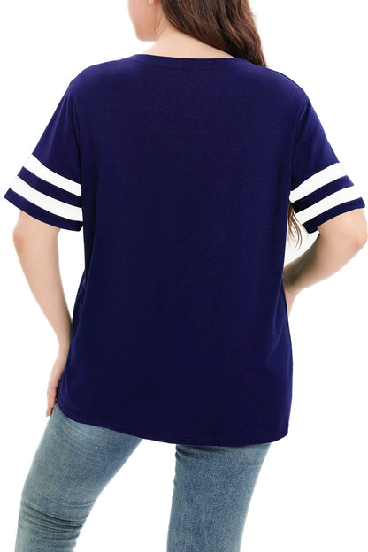 Summer V-Neck Plus Tunic Tee for Women 1X-5X