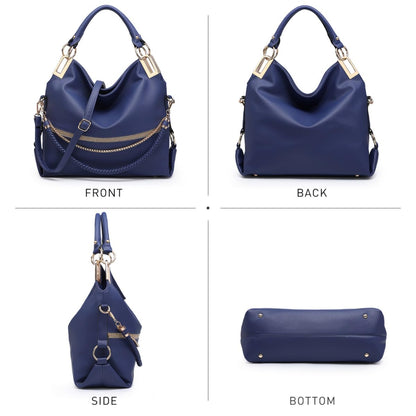 Dasein Luxe Vegan Hobo Bag with Rhinestones