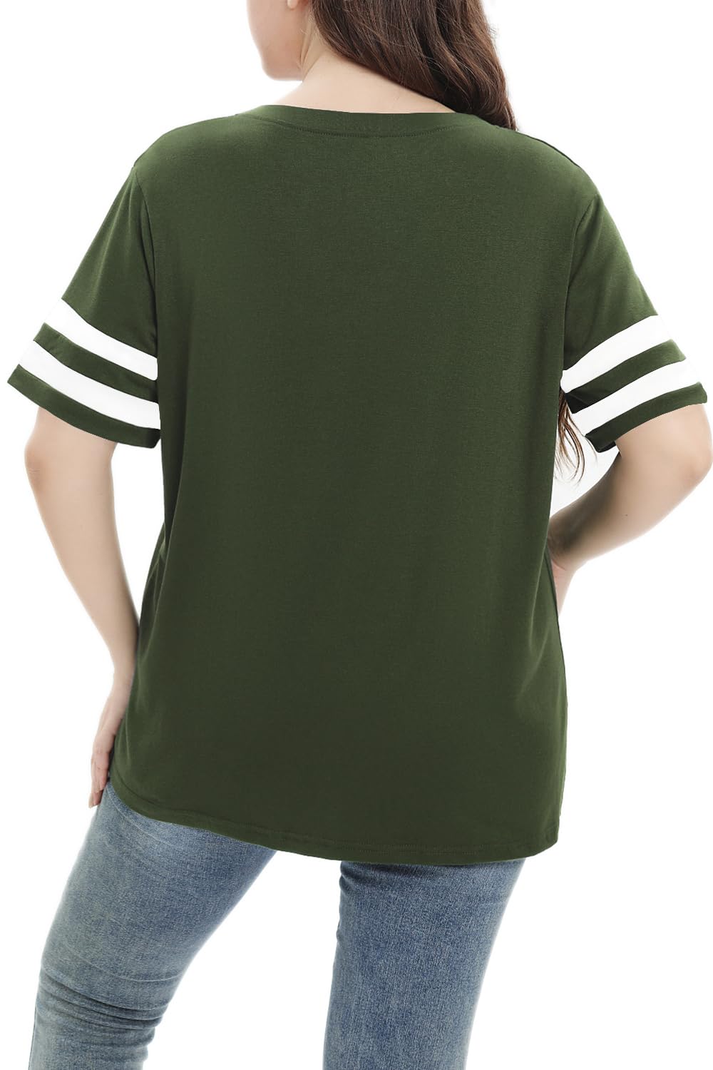 Summer V-Neck Plus Tunic Tee for Women 1X-5X