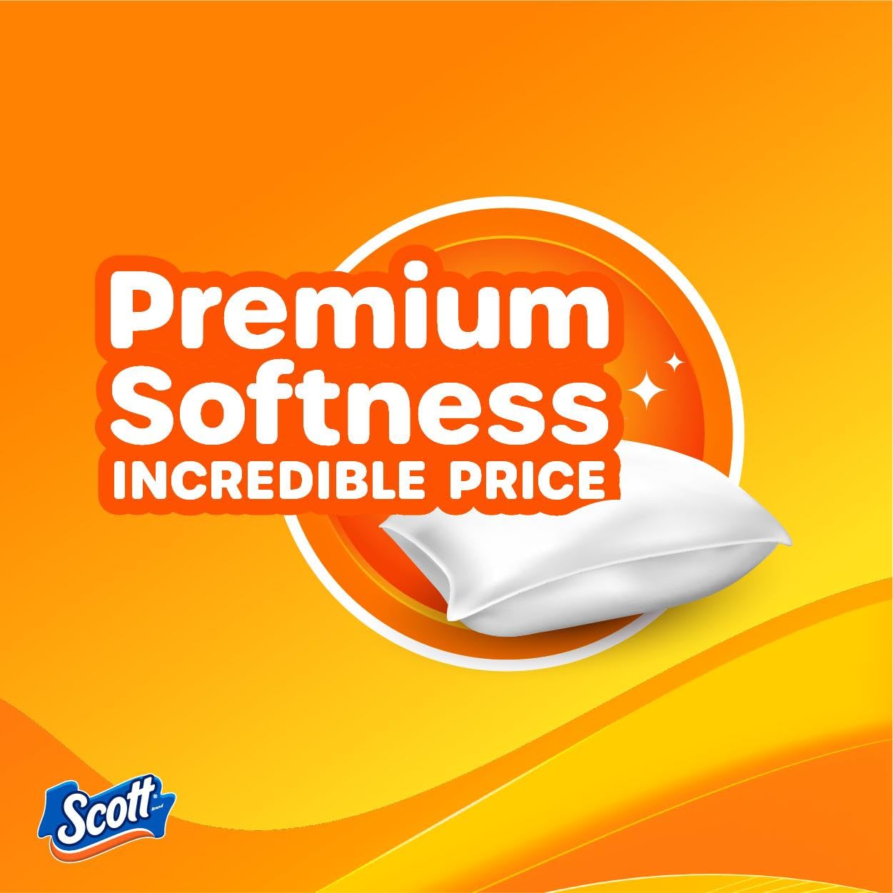 Scott SoftEase: 12 Double Rolls, Septic-Safe Tissue