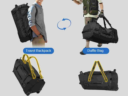 AquaRoll 29 Quilted Wheeled Duffle Backpack