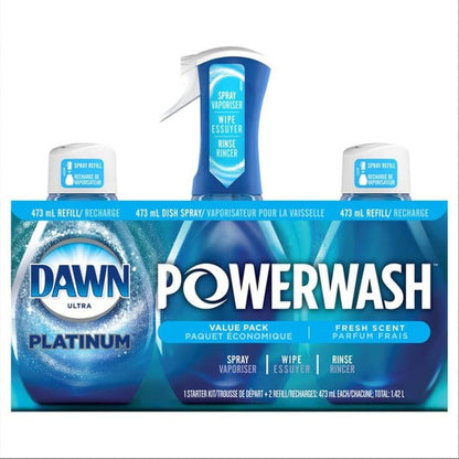 Dawn Powerwash Fresh: 1 Spray + 3 Refill Bundle