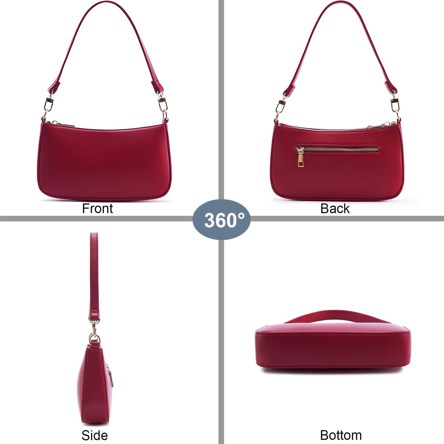Retro Vegan Leather Shoulder Bag