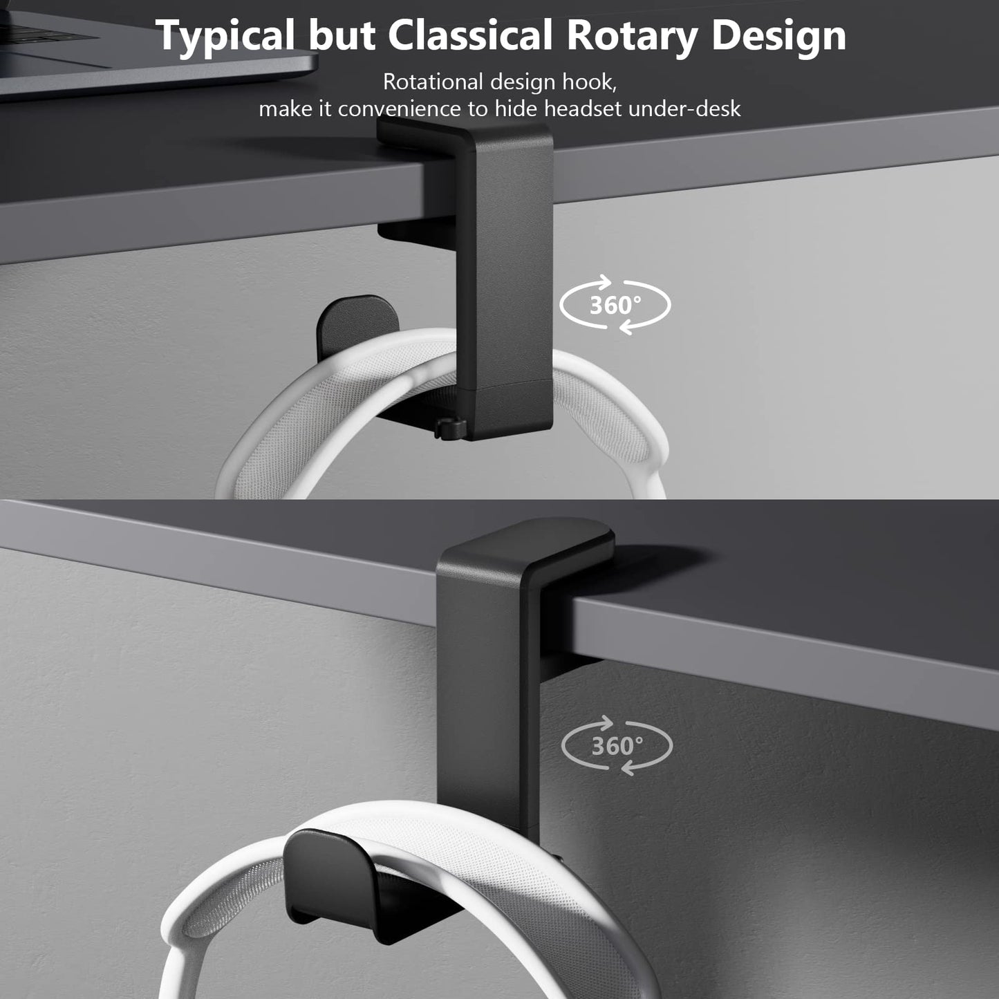 EURPMASK 360° Rotating Headphone Stand & Organizer