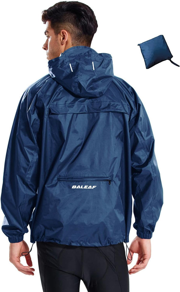 BALEAF Men's Light Running Hiking Rain Jacket Waterproof with Hood Windbreaker Pullover Coats Hoodie Packable - Premium Men T-shirt from Visit the BALEAF Store - Just $54.99! Shop now at Handbags Specialist Headquarter