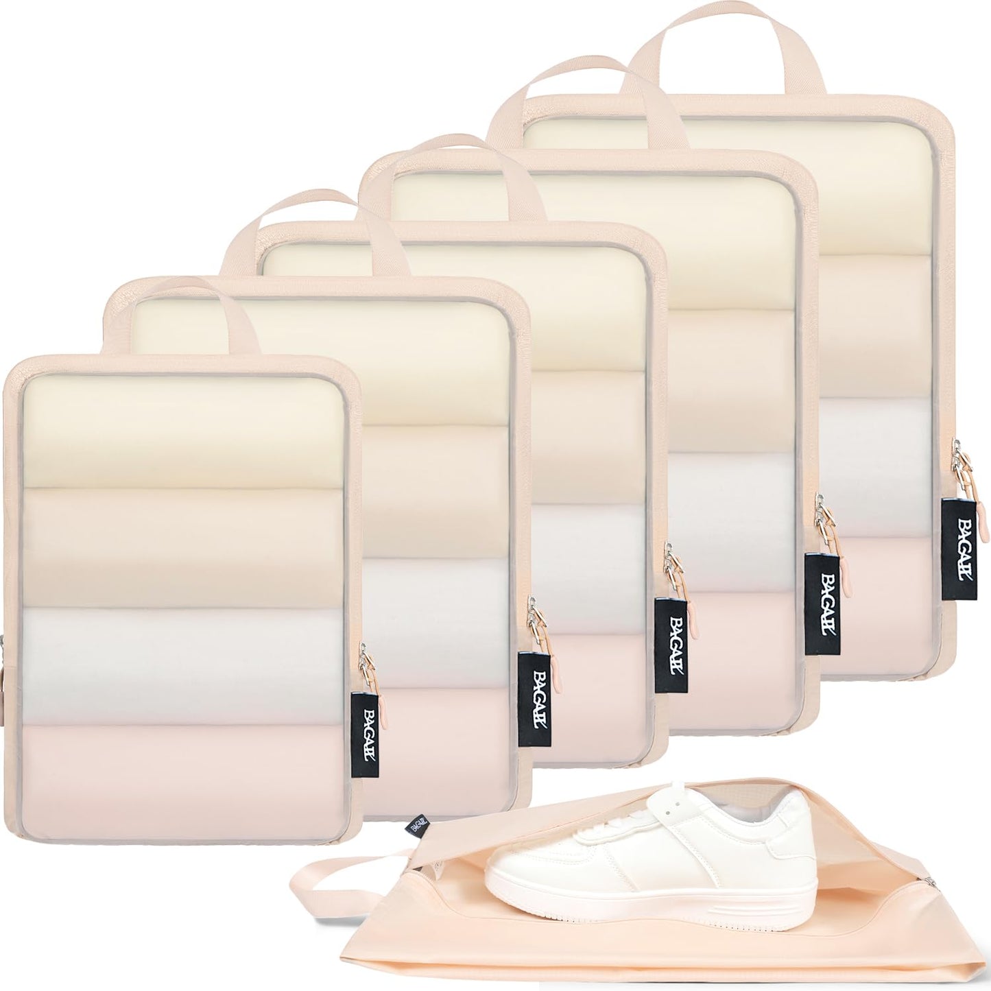 BAGAIL Travel Compression Cubes Set for Packing Ease