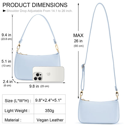Retro Vegan Leather Shoulder Bag