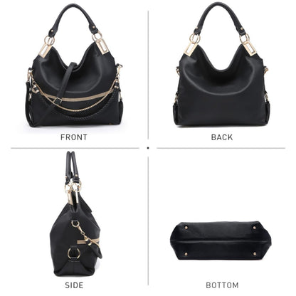 Dasein Luxe Vegan Hobo Bag with Rhinestones